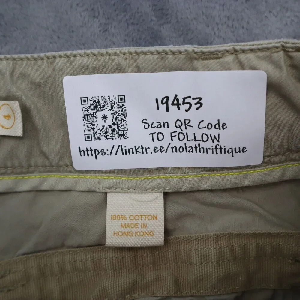 J Crew Shorts Mens 4 Beige City Fit High Rise Cargo Pockets Solid Chino Pull On